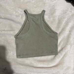 Sage Green Ribbed Tank Top